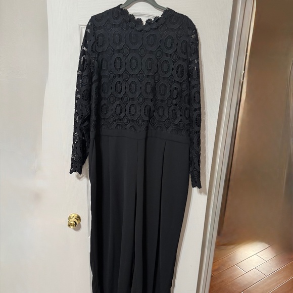 Eloquii Black long-sleeve jumpsuit - Picture 1 of 2